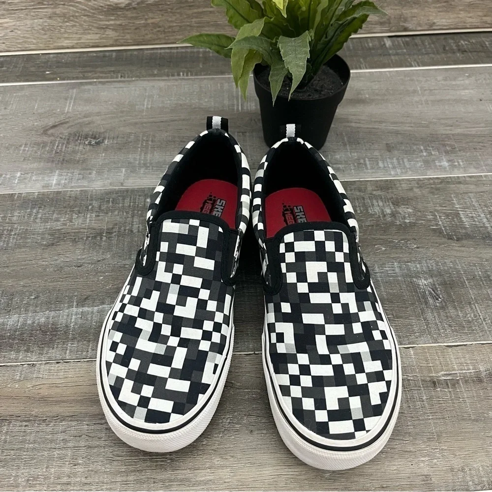 Sketchers Megacraft Black and White Sneaker Flats Size 4.5 - Picture 10 of 16